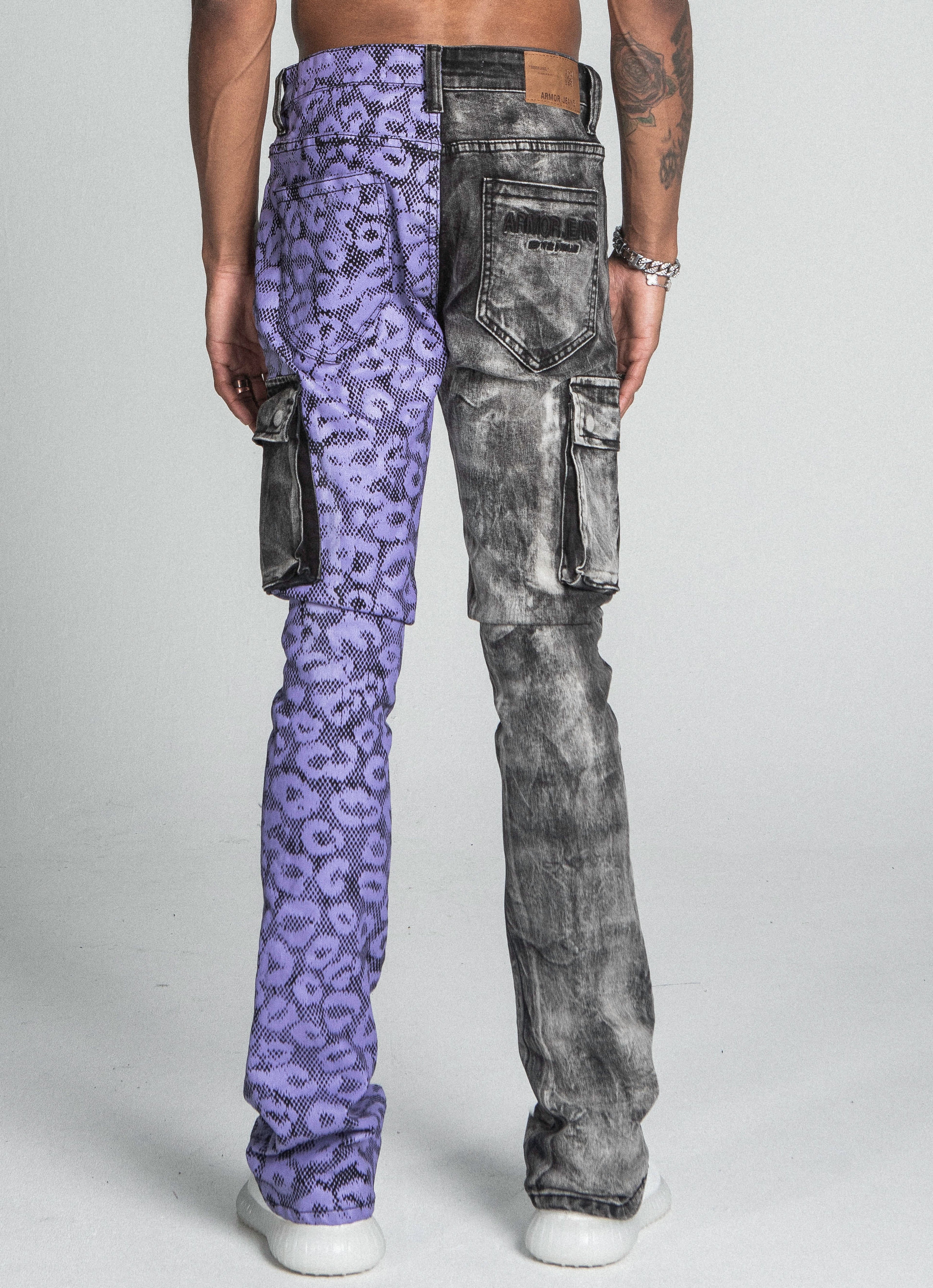 AJ33SK PURPLE CHEETAH STACKED CARGO