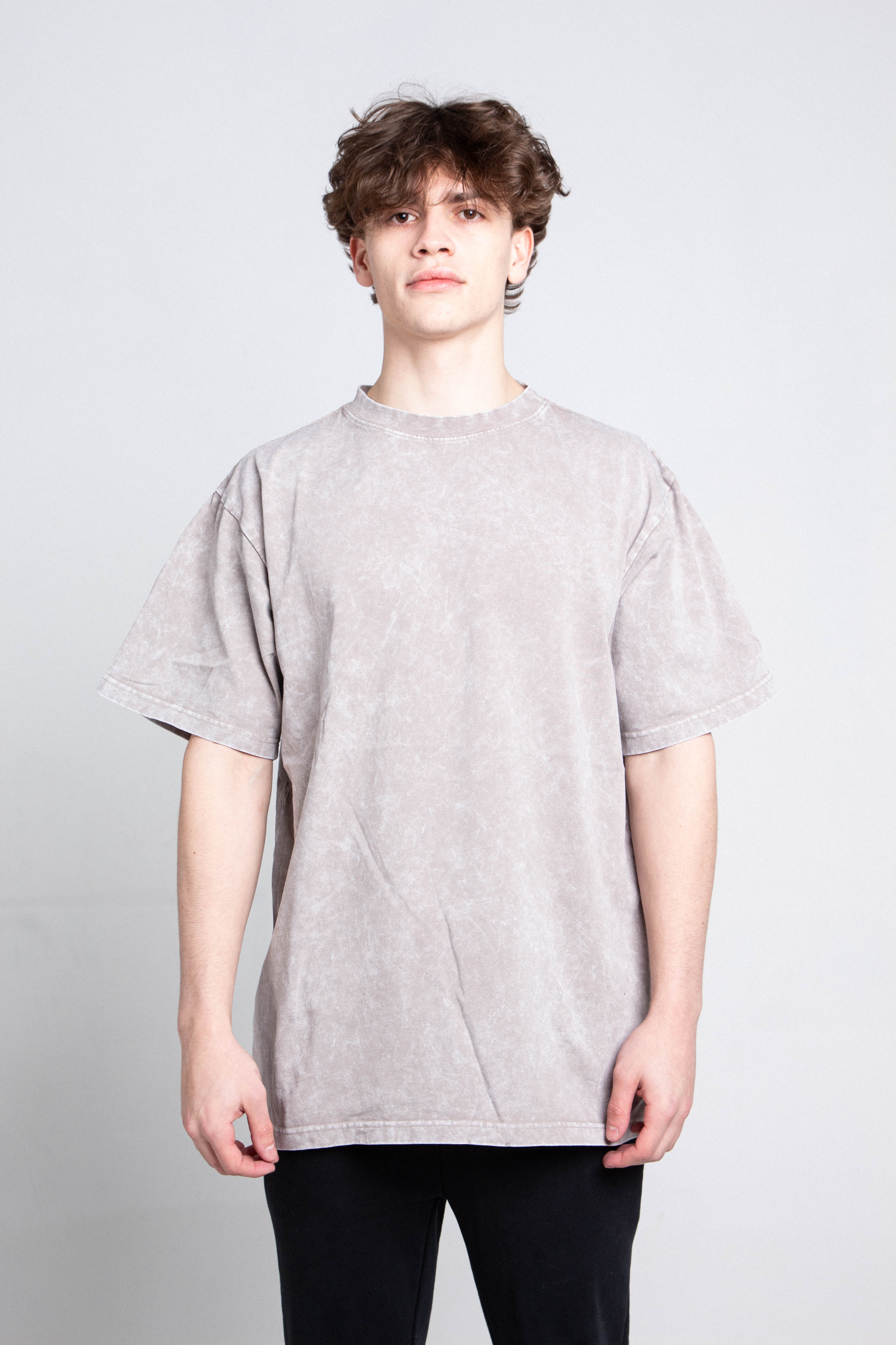 AJPT300GM STONE WASH HEAVY TEE