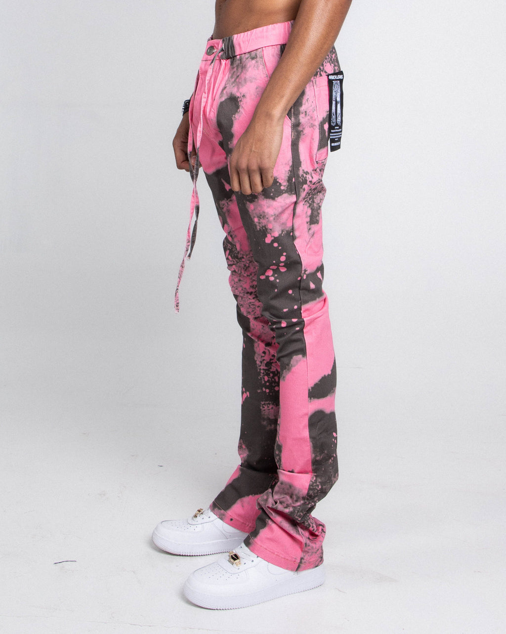 AJ04L COLOR DYE LOOSE JEANS