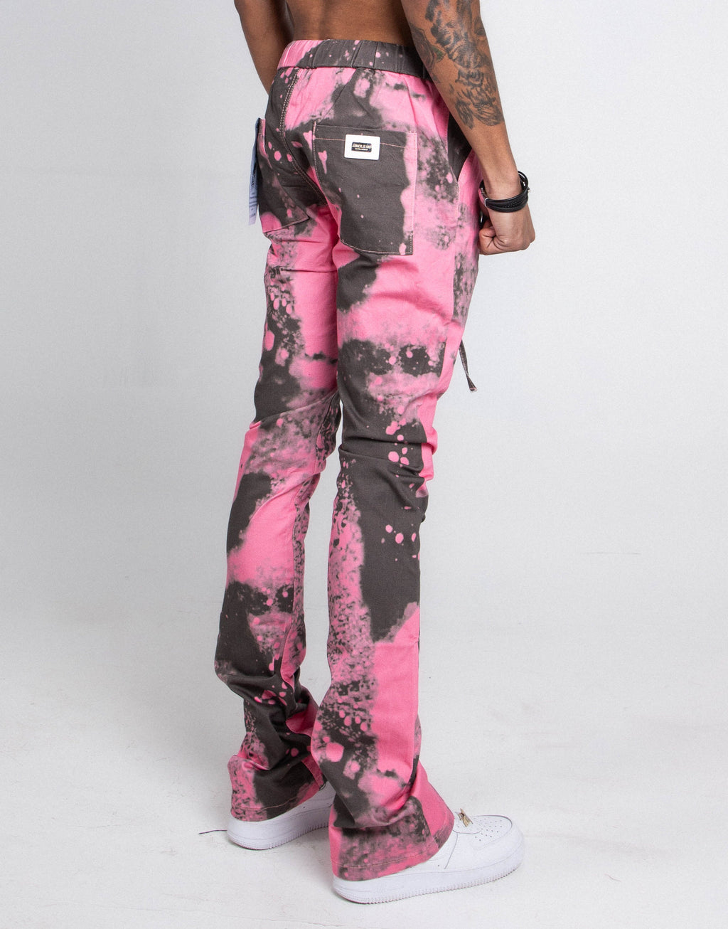 AJ04L COLOR DYE LOOSE JEANS