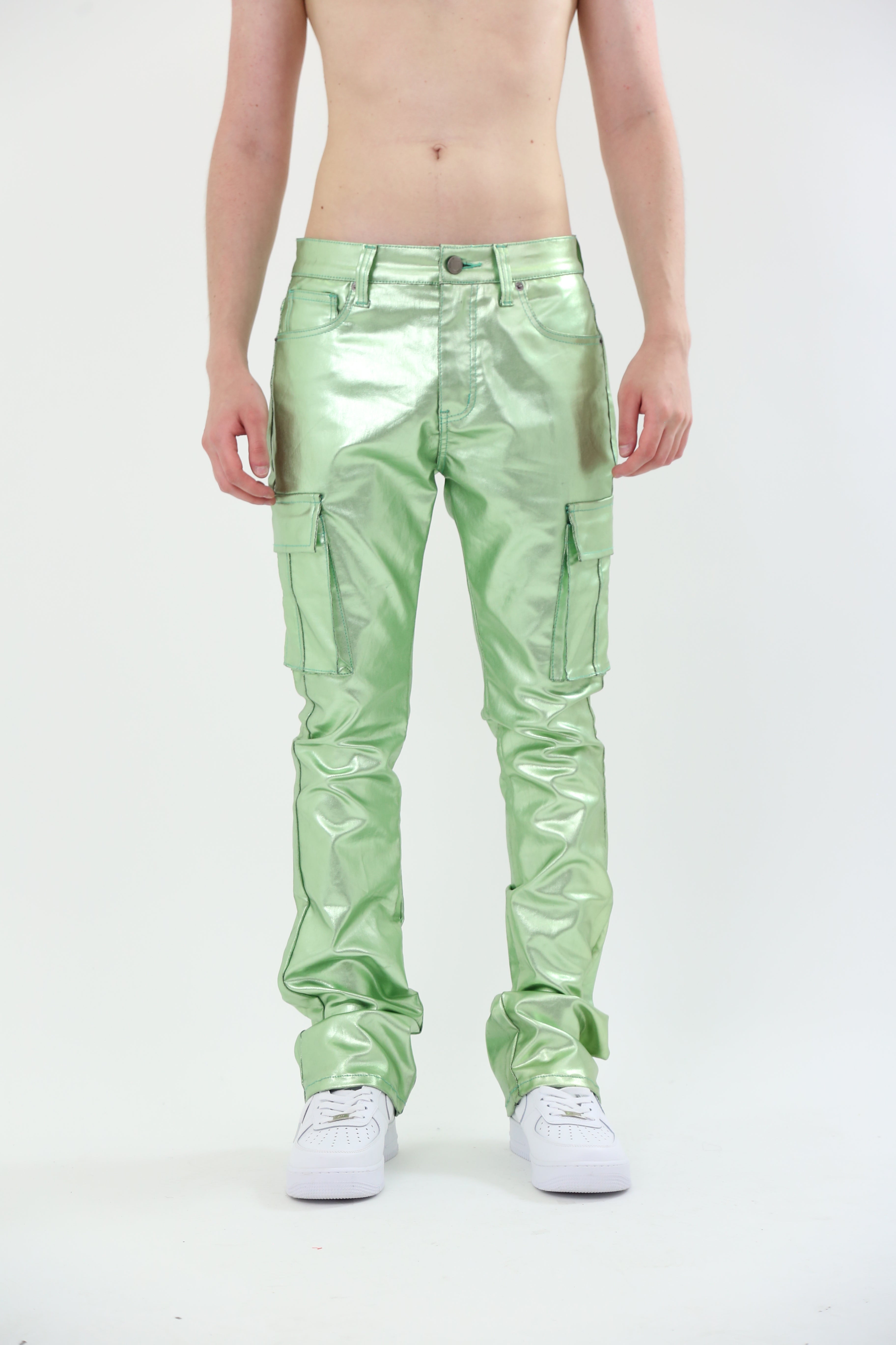 ASJ8069 METALLICA DIP STACKED JEANS