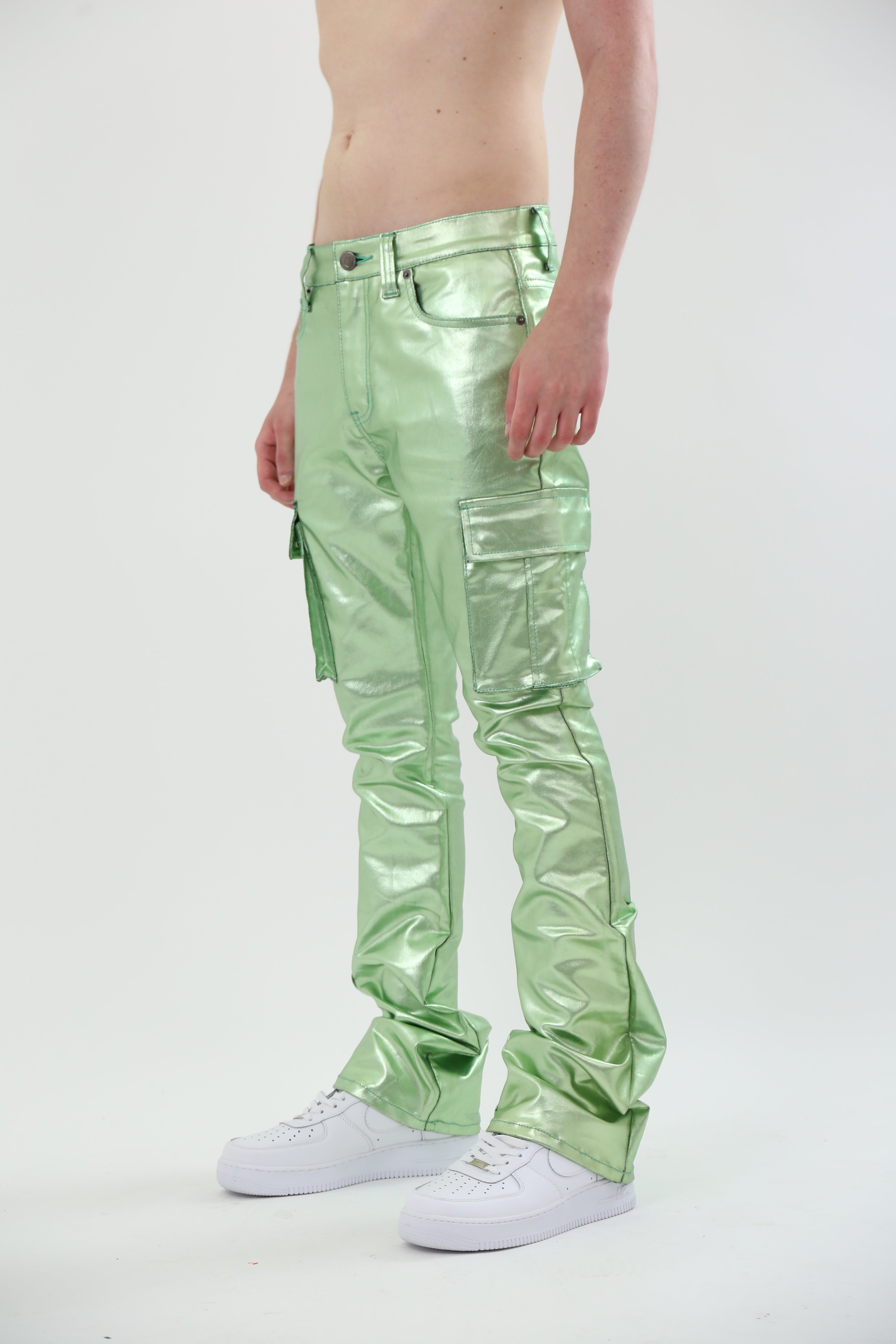 ASJ8069 METALLICA DIP STACKED JEANS