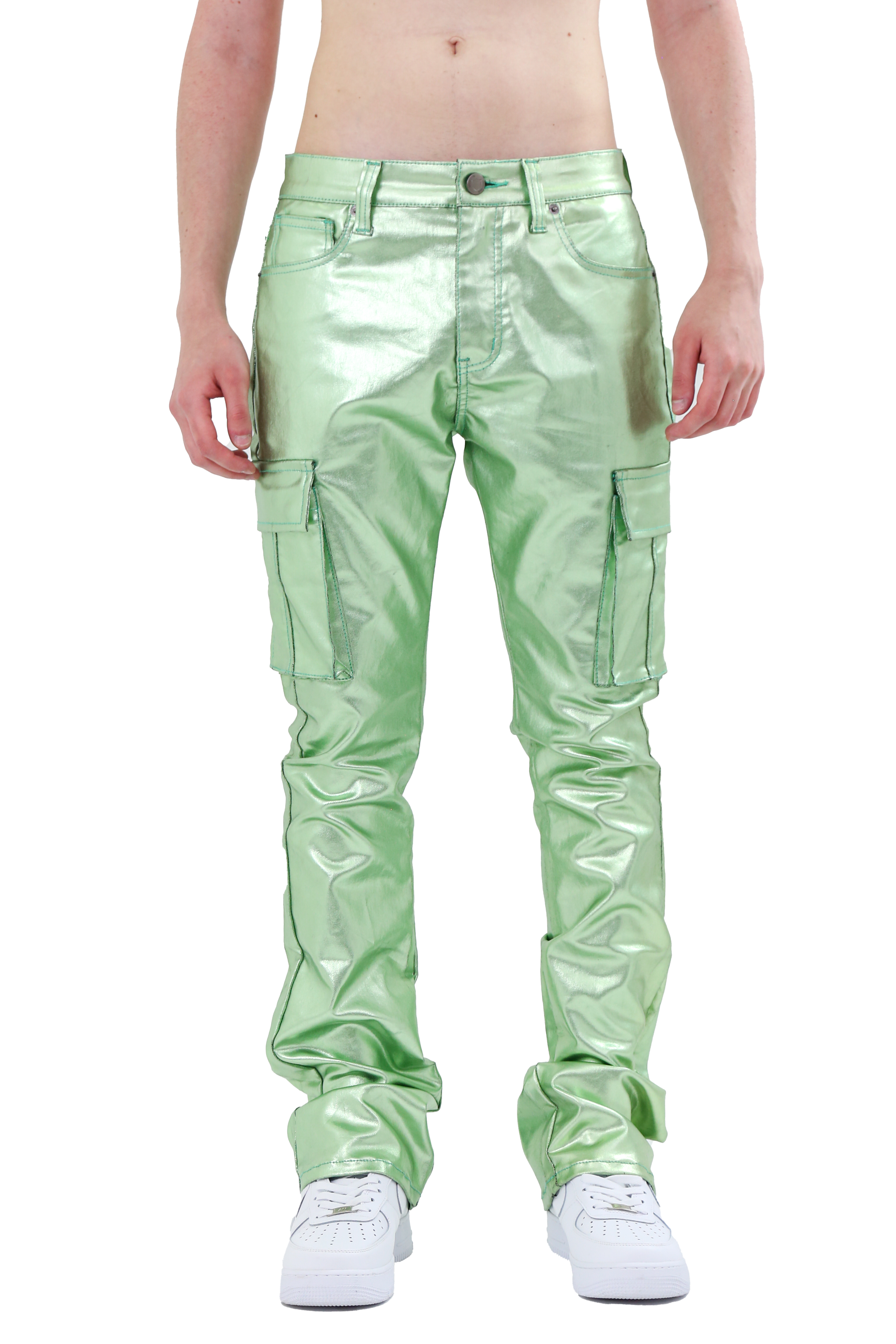 ASJ8069 METALLICA DIP STACKED JEANS