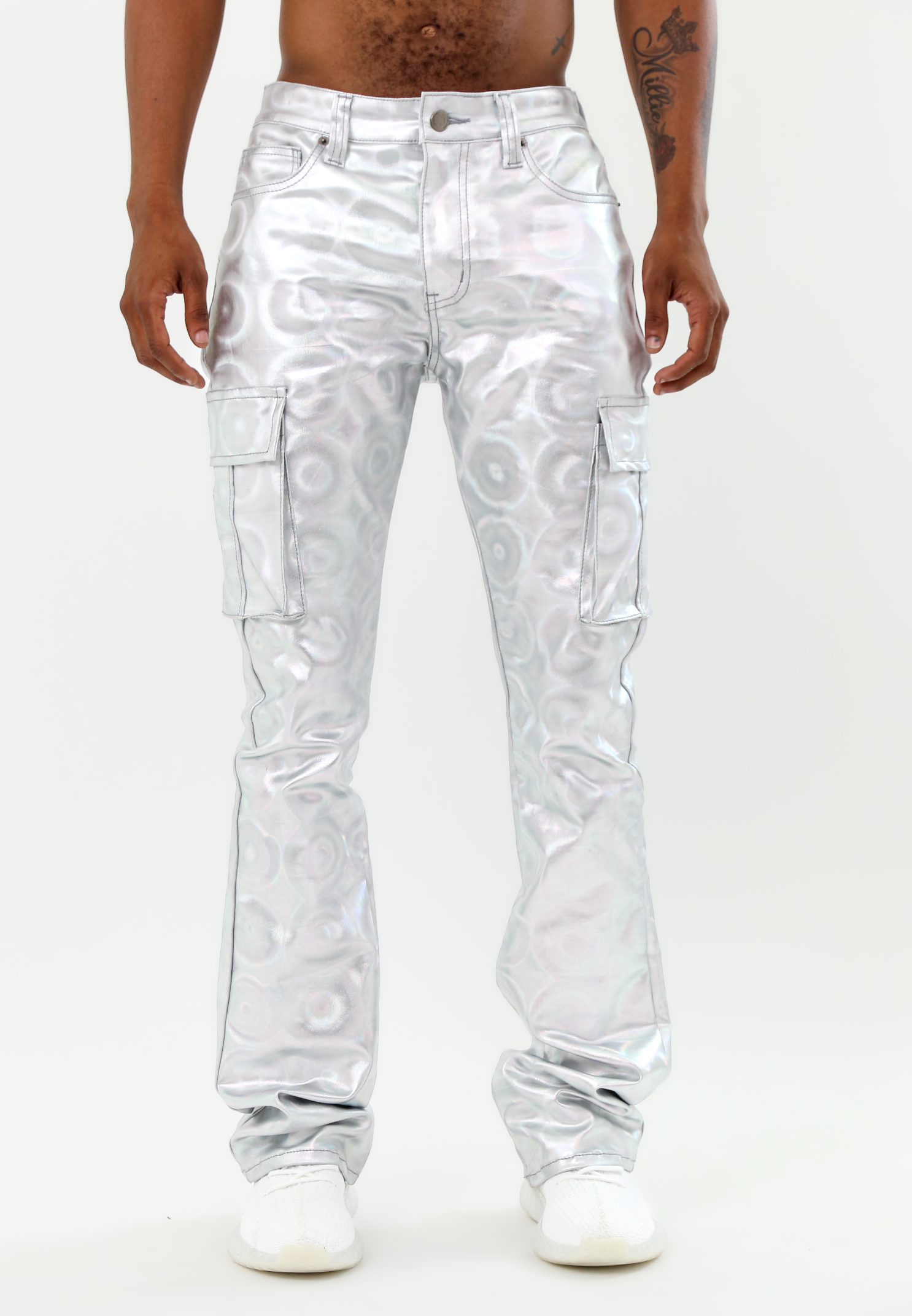 ASJ8069 METALLICA DIP STACKED JEANS